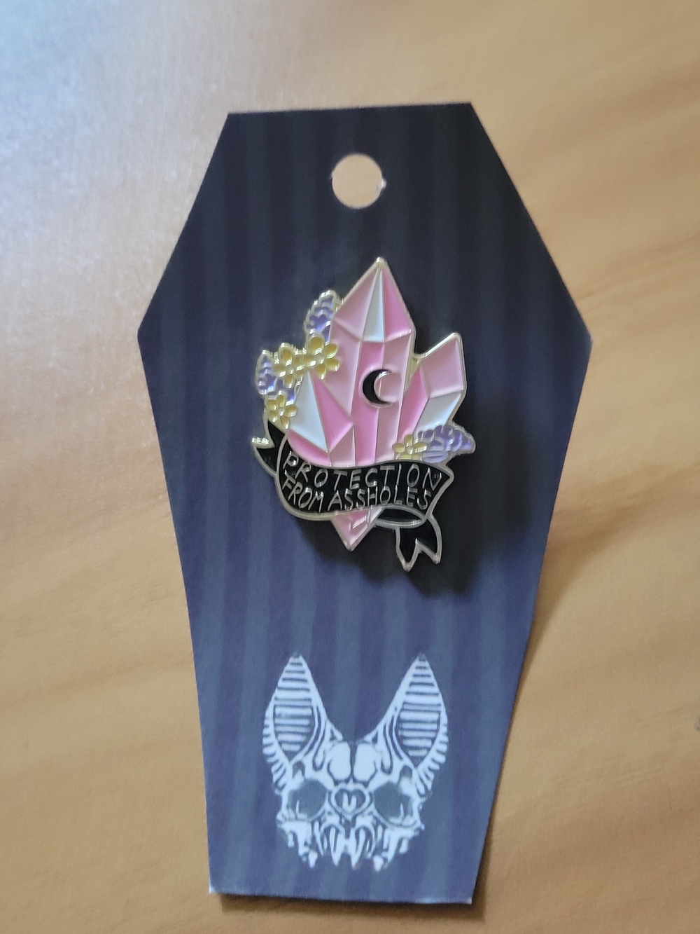 💀NEW💀Hand Crafted Pink Crystal Protection Brooch